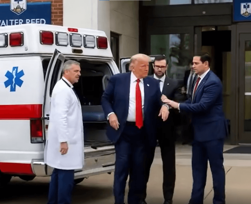 Breaking: Reports say Trump arrived at a hospital about 20 minutes ago… See more - Amazing